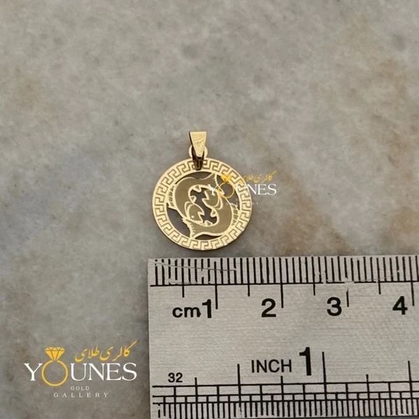 آویز ماه تولد اسفند طلا 1.5cm